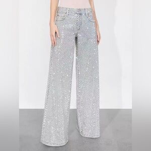 Alice + Olivia Trish Embellished Jeans in Sierra Lig